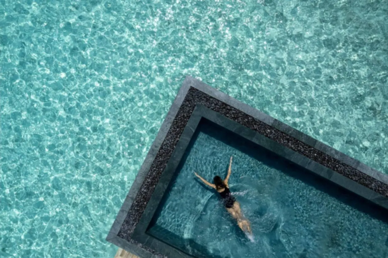 Pool aerial at JOALI BEING health & wellness holiday